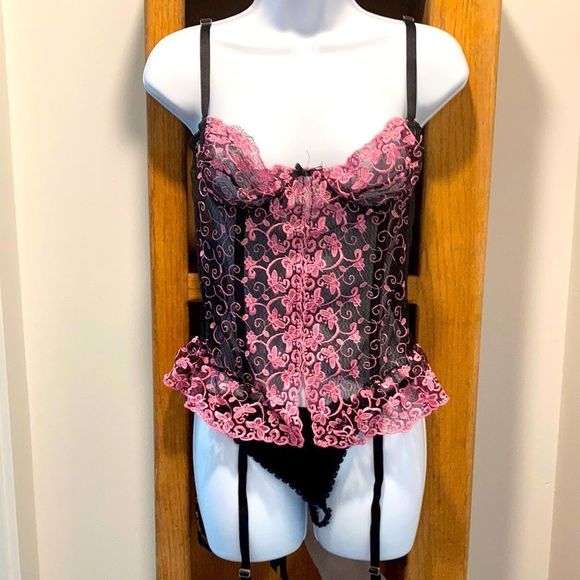 Elegant Moments Other - Elegant Moments black & pink corset.  NEW